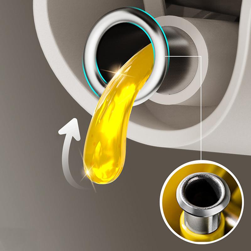 500ml Skleněná láhev na olej s automatickým otevíráním, Nádoba na koření, Nalévací hubička bez úniku oleje, Dávkovač oleje do kuchyně