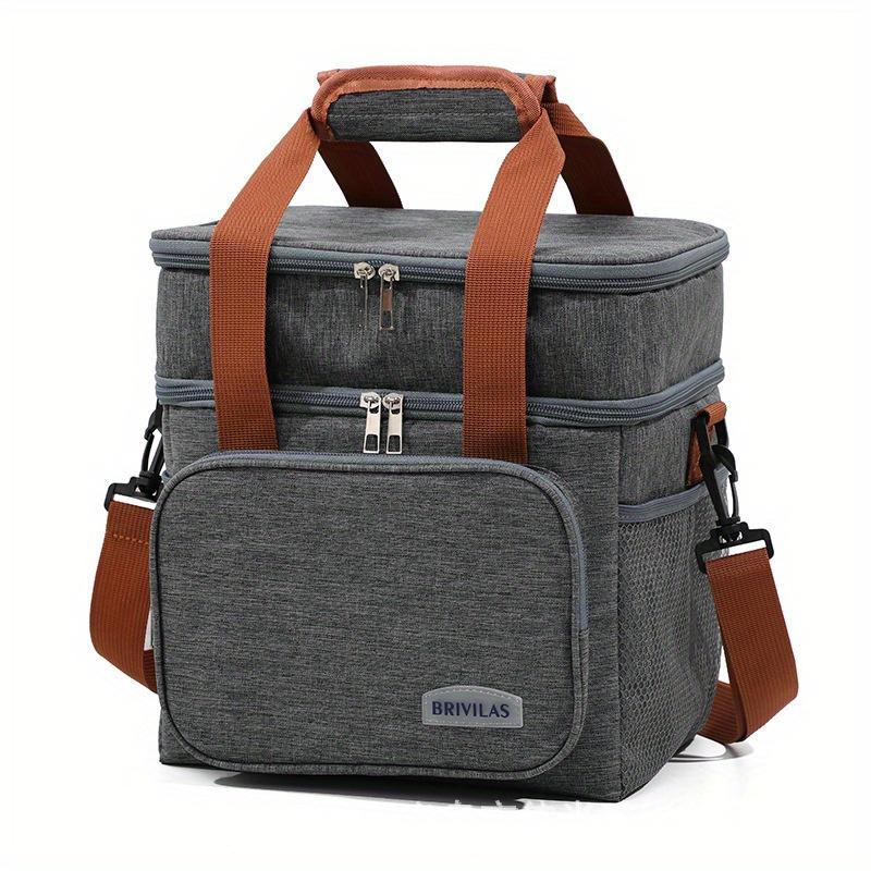 Double Layer Insulated Lunch Bag Large Capacity Ice Pack for Outdoor Camping Picnic and Food Storage