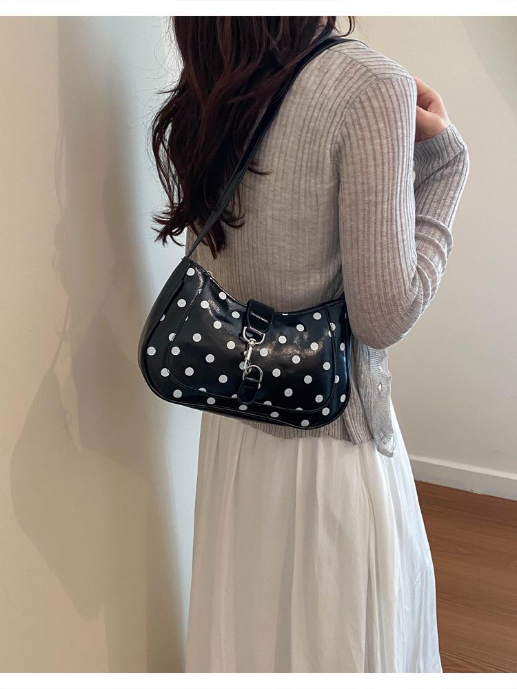 Stylish Polka Dot Women's Underarm Bag - 2026 Summer Collection, Niche Design, Perfect for Casual Work and Commute
