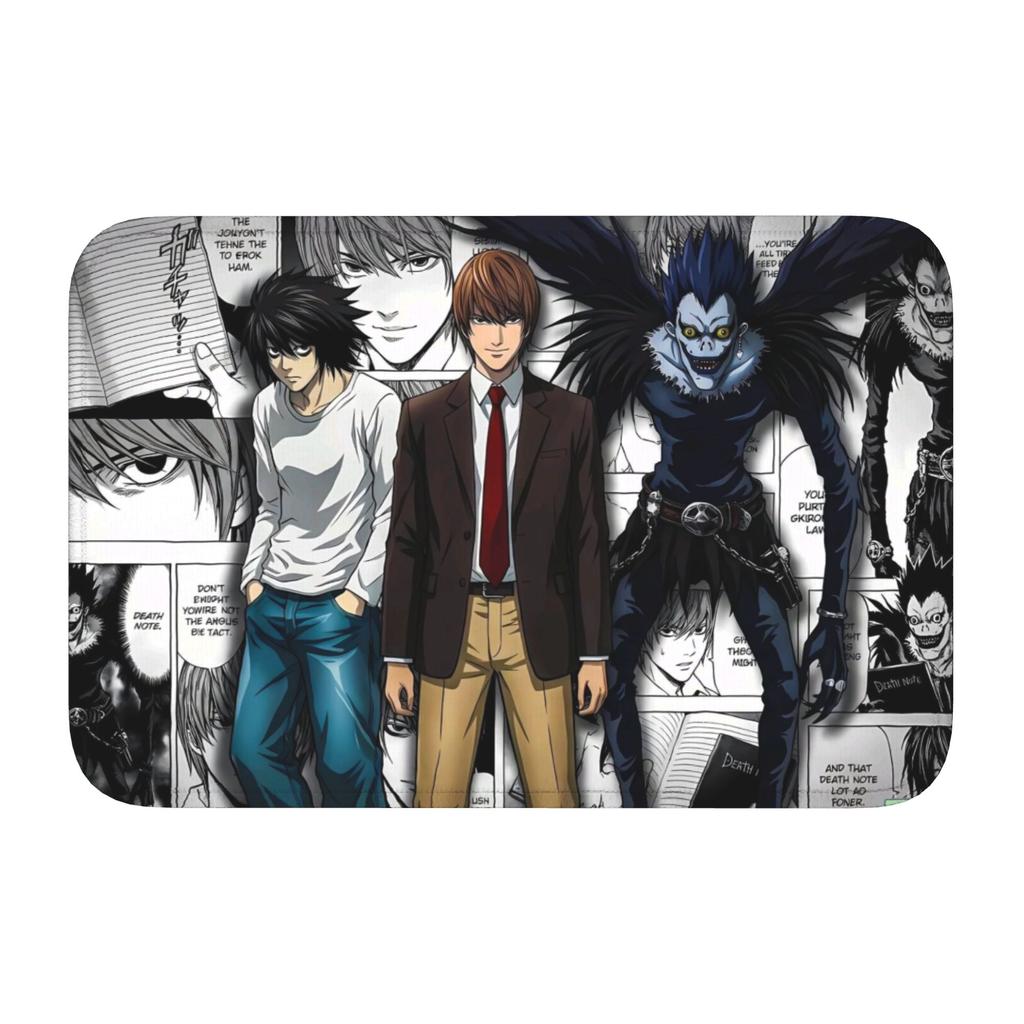 Deathes Anime Note Front Floor Door Entrance Welcome Mat Indoor Bath Kitchen Doormat Bedroom Carpet Rug Footpad