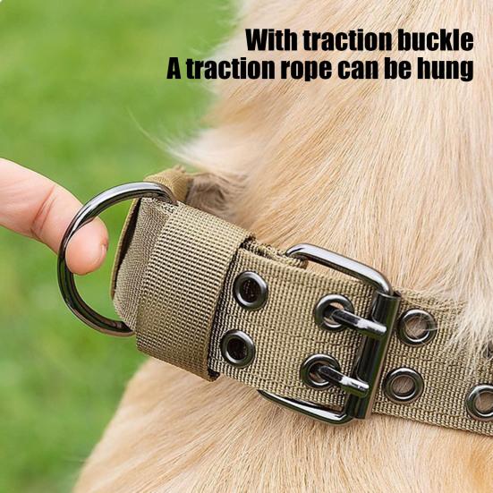 Adjustable Dog Collar with D-Ring Tear-resistant Pet Training Collar Pet Neck Protection Collar Pet Supplies