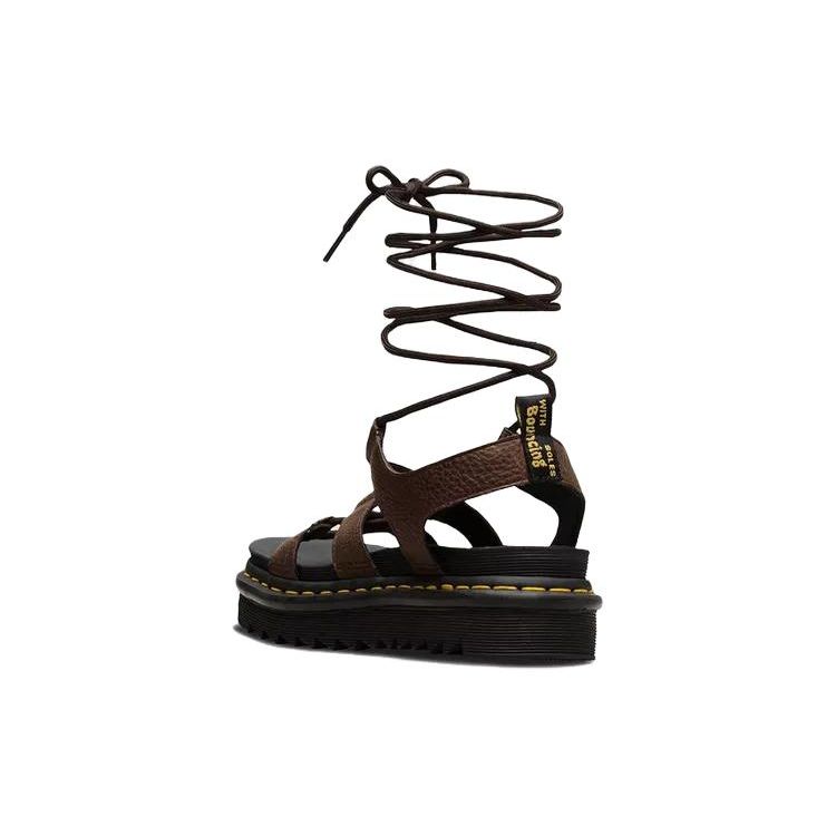 Dr. Martens Simple Casual Natural Leather Fashion Sandals Men Sandals Brown 24816201