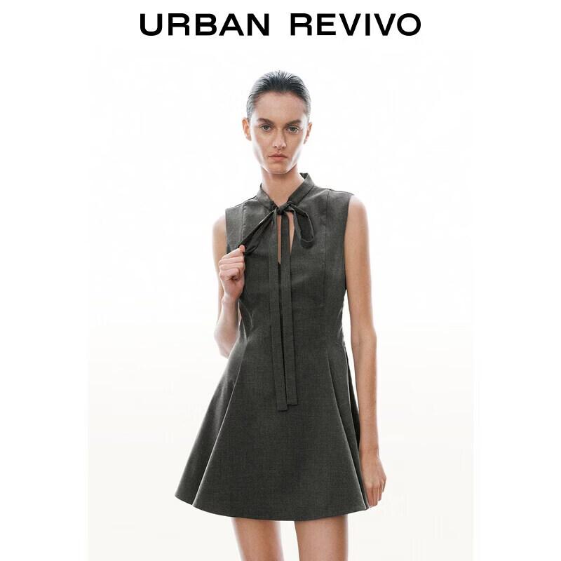 UR2026 Women s Tie-Neck Sleeveless Mini Dress L
