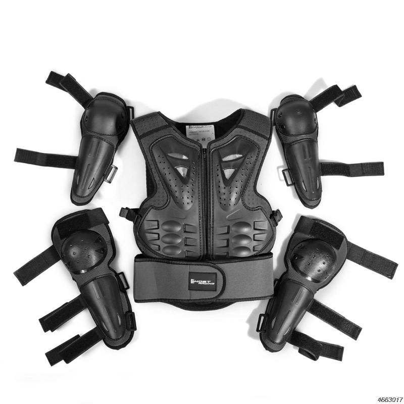 Kids Full Body Armor Motocross Off-Road Protective Vest Suit Anti-Impact with Knee & Elbow Guards for Boys And Girls 4-13 Years