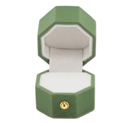 Ringbox Achteckig Exquisit Romantisch Klein Flanell Ring Geschenkbox für Antrag Verlobung Hochzeit