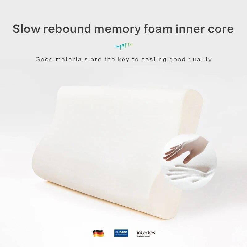 

Ортопедическая подушка из пены с эффектом памяти, защита шеи, медленный отскок, подушка с эффектом памяти, кривая формы волны, здоровье шейного отдела шеи 60x35cm