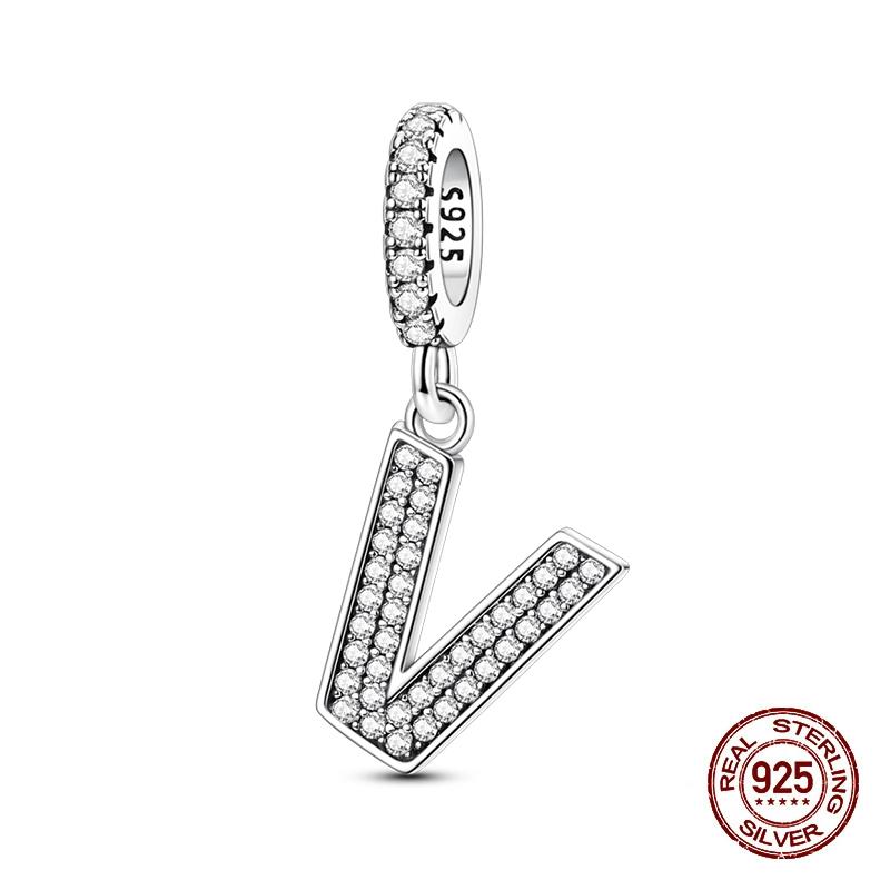 Classic Copper 26 Letters A-Z Alphabet Charms Beads Fit Original Bracelet Bangle Necklace Dangle Women Jewelry Gift