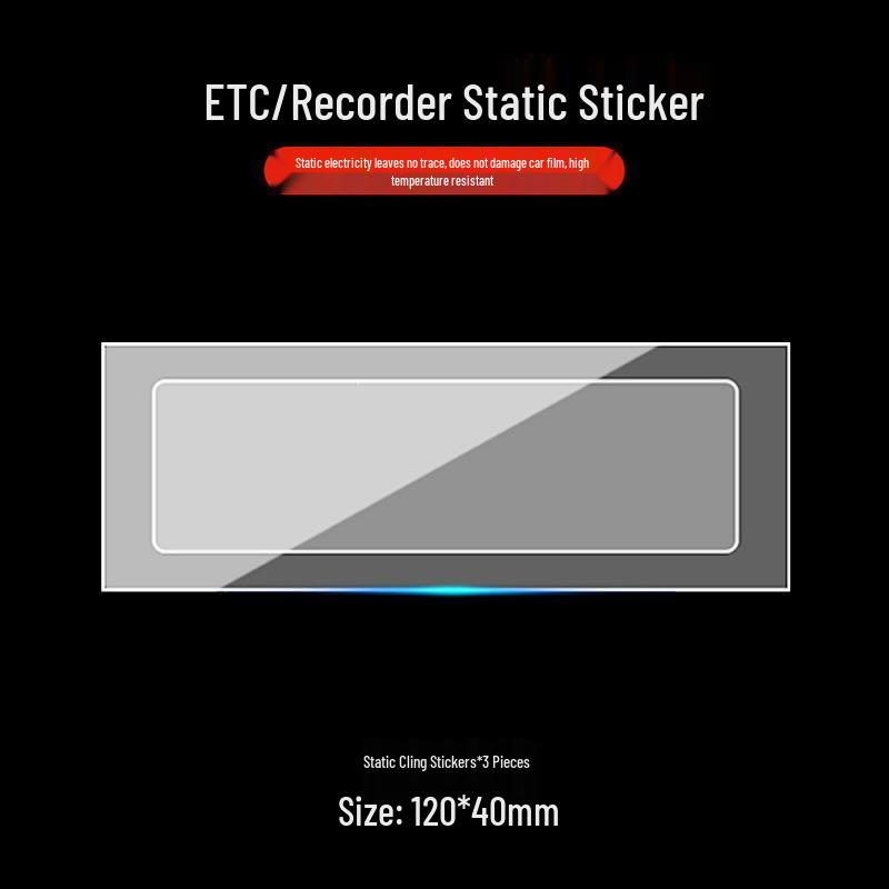 

Transparent Static Cling Sticker for Dashcam and Vehicle Inspection Marks