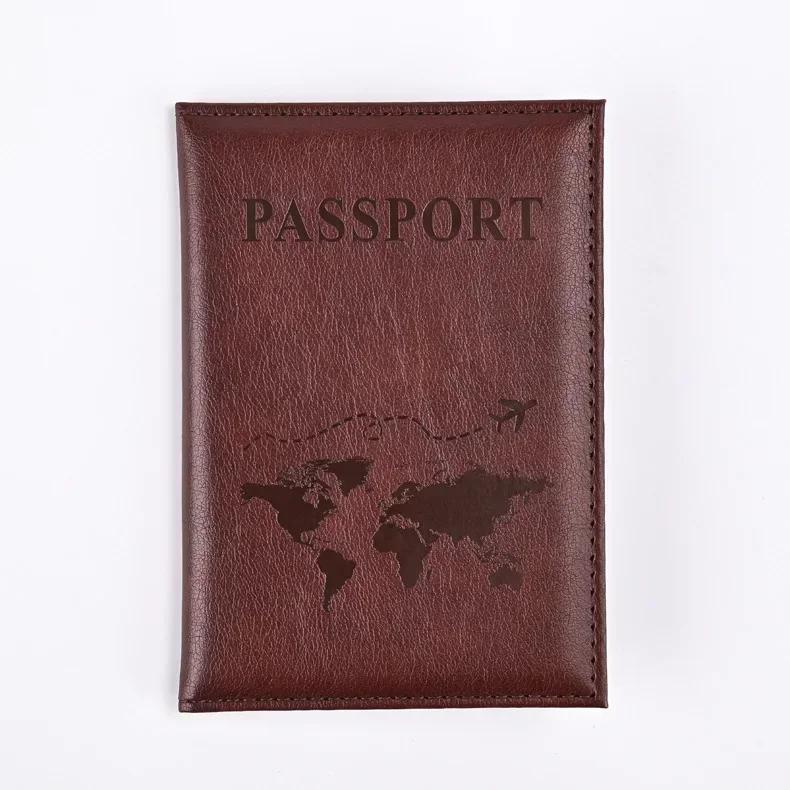 Vintage New Leather Travel Passport Cover Wallet Bag Men Women ID Address Card Holder Portable Travel Accessories