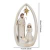 Harz Krippen-Ornament Heilige Familie Figurinen Harz Krippenszene Figuren Set Heilige Familie Weihnachts-Ornament Maria Josef Baby