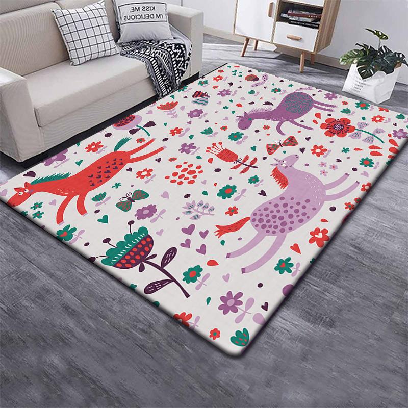 

Мультфільм Аніме Гарний живописний килим для вітальні Килим великої площі Чорний м який килим Прикраса дому Килимки Бохо Килимки Пікнік 40x60cm(15x23 in)