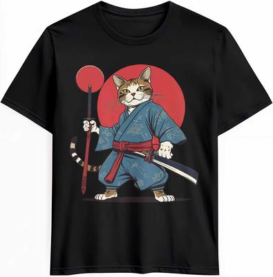Japanese Samurai Cat T-shirt