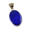 Natural Lapis Lazuli Gemstone 925 Solid Sterling Silver Gift Pendant 1.75" R1m77