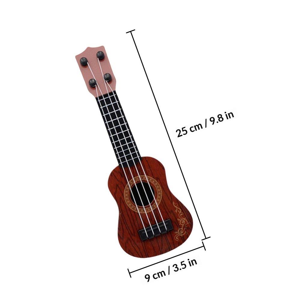 2 Stück Simulations-Ukulele Kleine Gitarre Kinder Musikinstrument Früherziehung Schöne Gitarre für Kinder Familienzusammenkunftsgeschenke