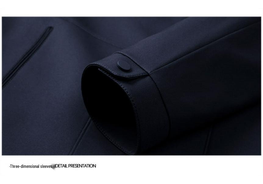 Spring 2026 Men's Lapel Casual Jacket - Middle-aged Dad Business Coat