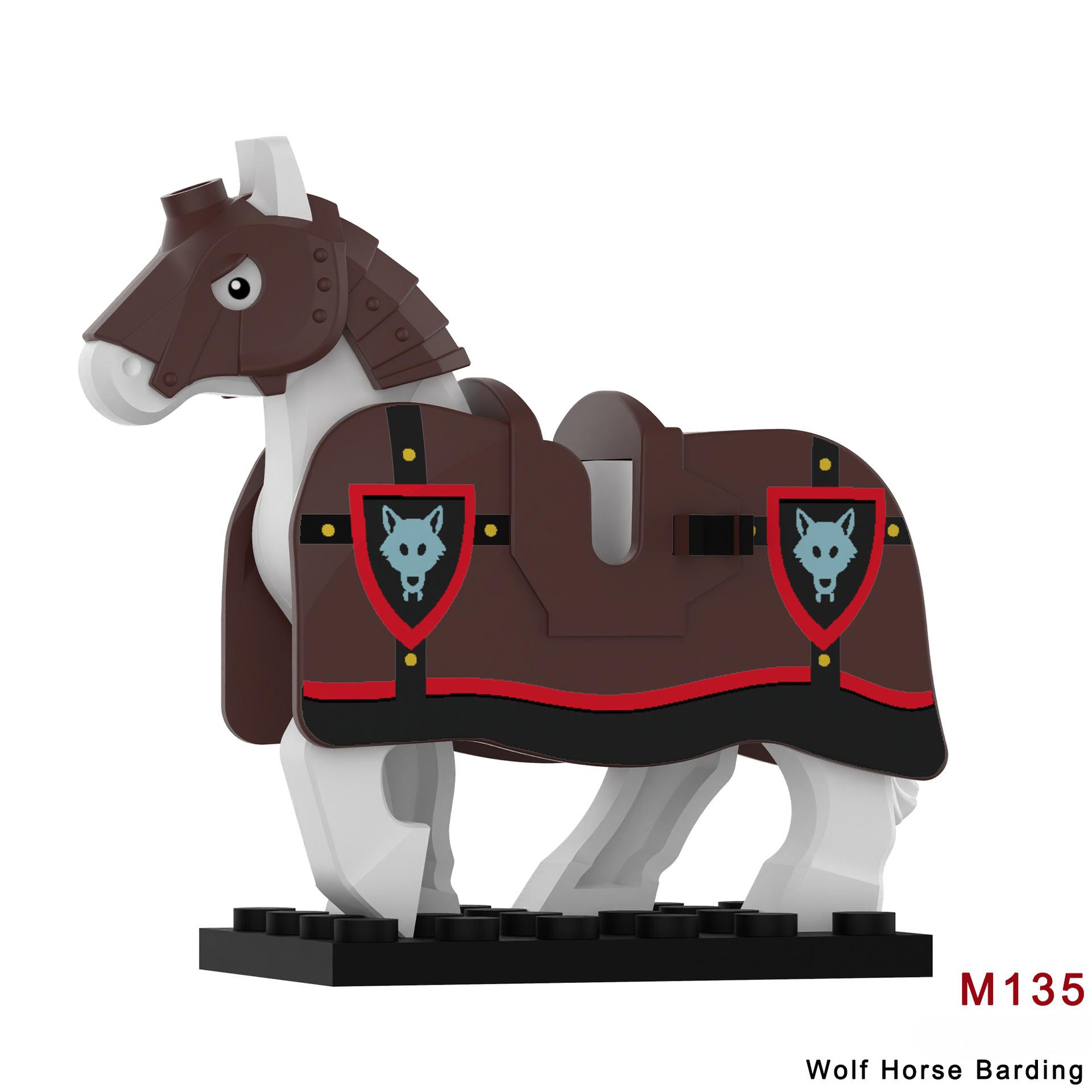 

Серия «Средневековый замок» Боевой конь Маунт Конструктор Детские игрушки