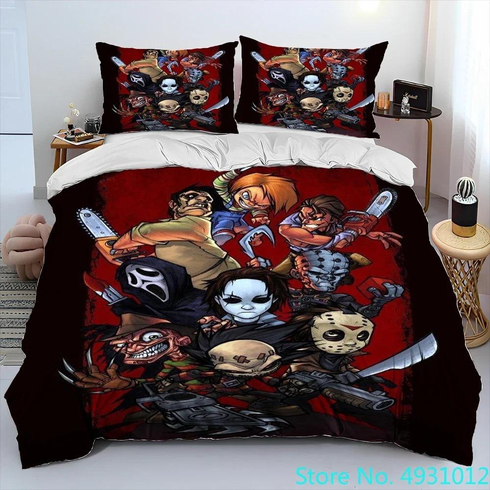 NUOVO Set Biancheria da Letto Chucky Film Horror Singolo Twin Matrimoniale Queen King Size Set Letto per Adulti Bambini Camera da Letto Biancheria per Adolescenti Migliori Regali