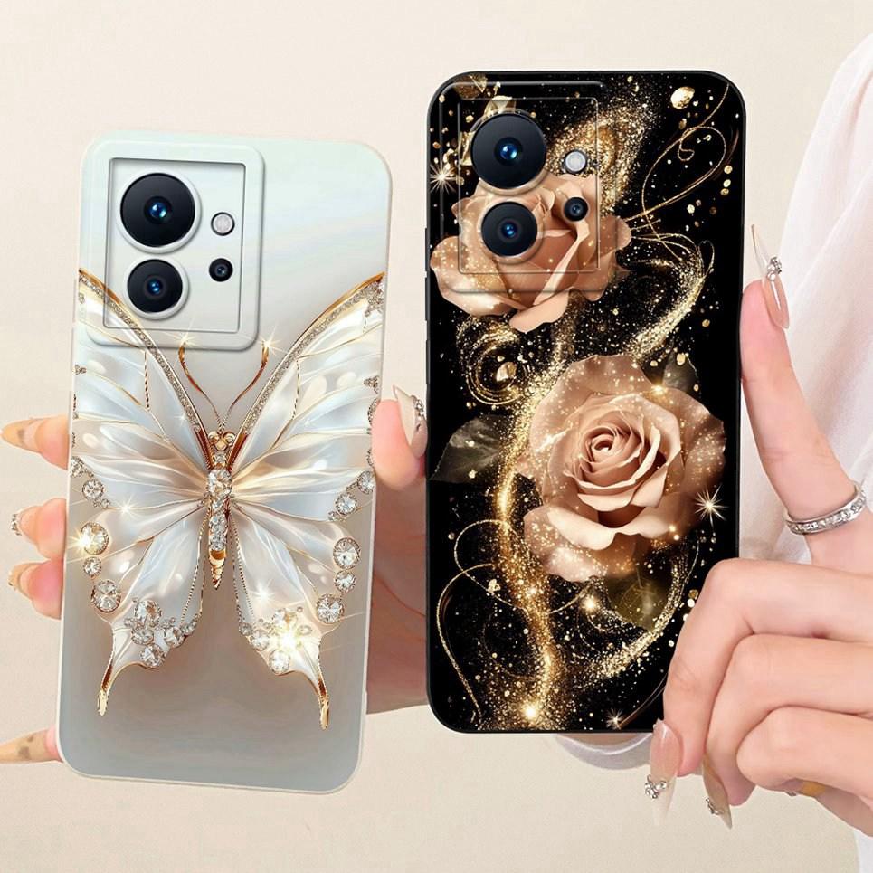Daisy Bow Pattern Butterfly Flower Cherry Back Cover For Infinix Zero Ultra Phone Case Soft Silicone Casing On Infinix Zero 8 8i