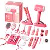 Girls Beauty Salon Set Kids Hair Beauty Makeup Set Simulation Hair Dryer Fashion Styling Tool Pretend Play House Gift Fun Game
