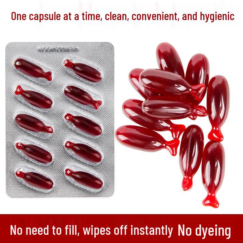 Halloween Prank Blood Capsules - Fake Blood Props for Gag and Acting