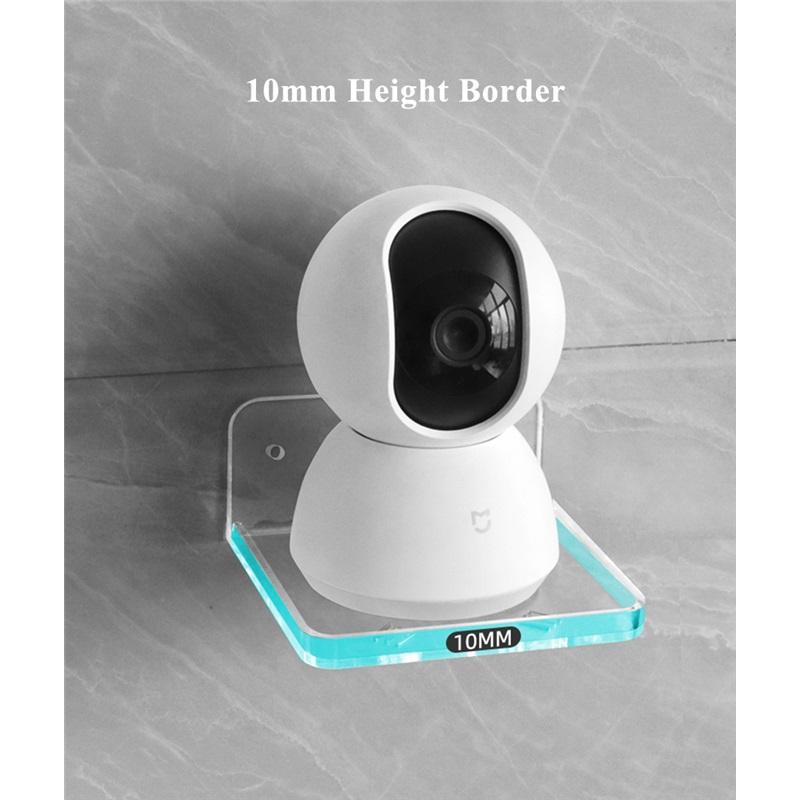 Μικρό Πλωτό Ράφι Αυτοκόλλητο Επιτοίχιο για Μικροαντικείμενα Βάση Soundbar Έξυπνο Ηχείο Διαφανές Πλαστικό Επιτοίχιο Ράφι Χωρίς Τρύπημα