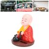 Little Monk Solar Figurine Funny Auto Nodding Knocking Chinese Monk Statue Toy Dashboard Ornament for Car Desktop Decor