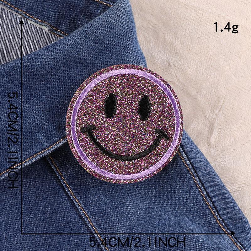 Haftowana naszywka z wyrazem twarzy smiley, akcesoria odzieżowe, akcesoria do butów i torebek na kapelusze, samoprzylepna naszywka z haftowanej tkaniny