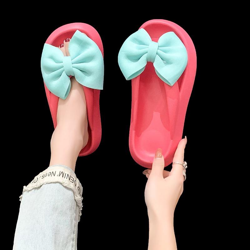 

Сандалии на толстой подошве для женщин, тапочки с застежкой-бабочкой для женщин 40-41 красный