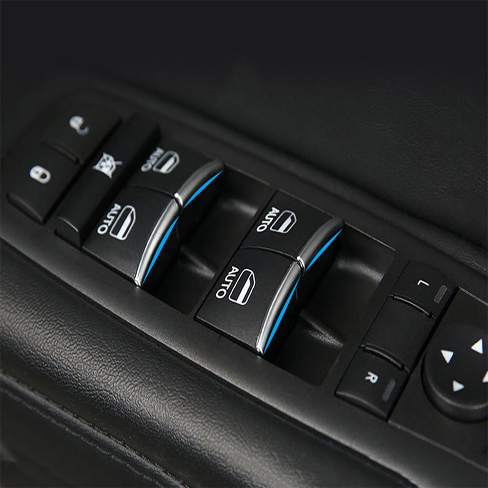Car Door Window Lift Button Switch Decoration for Jeep Grand Cherokee 2011+ Cherokee 2014+ Grand Commander 2018+