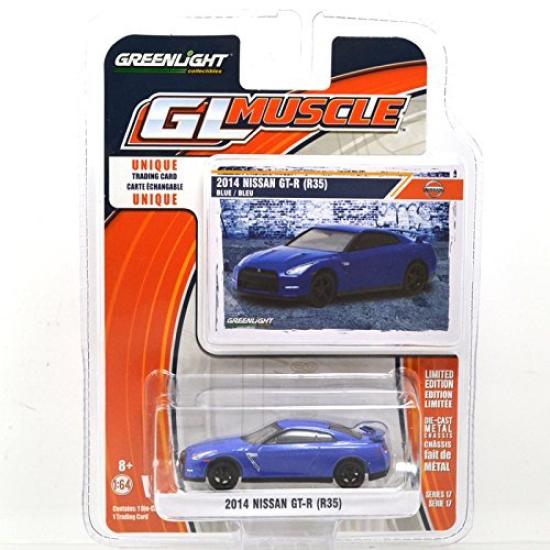 GREENLIGHT Серия 17 164  GL Muscle   2014 GT-R  Nissan (Р35)  (синий) [Код товара] синий