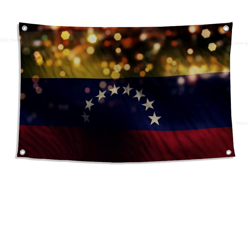1pc 7 Star Or 8 Star Venezuela 1954 Flag Banners Four Hole Flag Polyester Outdoor Decor Room Aesthetic