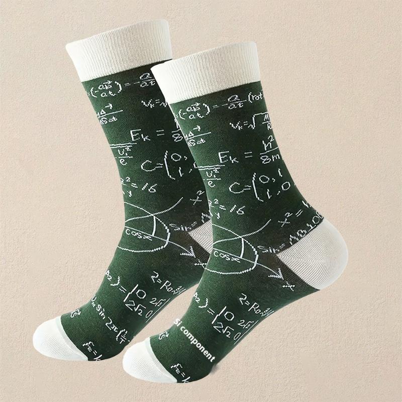 1/2 Paar Kreative Geometrische Muster Mittellange Socken Trendige Bequeme Atmungsaktive Socken Anzug für Alle Jahreszeiten
