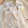10A Antibacterial Seamless Lace Trim Cotton Women's Triangle Panties