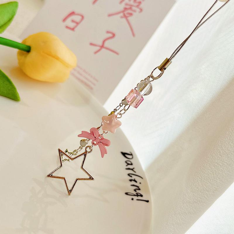 

Подвеска в виде бабочки и звезды для телефона, подвеска в виде веревки, бисерные брелки, модные банты, брелок, украшение для телефонов, ключей, сумок