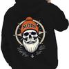 New Autumn Winter Men's and Women's Clothing, Back Printed Skull Hoodie, Couple Style Hoodie, Versatile, Loose and Casual Wear