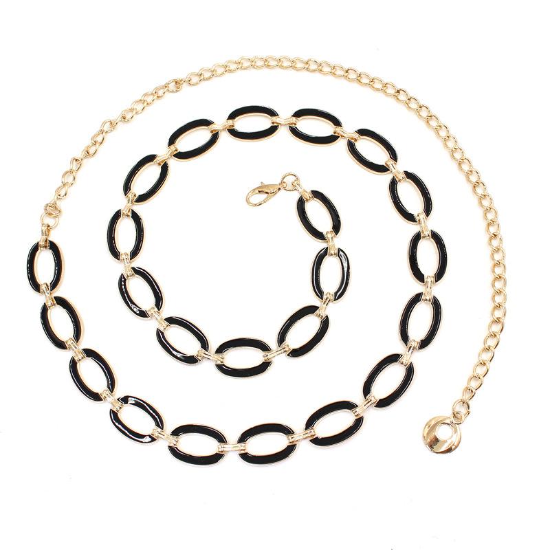 Fine Dress Waist Oval Ring Waist Chain Women'S Decorative Belt With Skirt Suit Chain Small Fragrant Trouser Chain