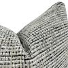 HINYEATEX Contemporary Solid Woven Pillow Case Gray Black Hopsack Decorative Sofa Cushion Cover 45x45cm 1 Piece Pack