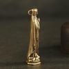 Vintage Blessed Virgin Mary Figurines Statue Small Ornaments Brass Holy Mother Religion Faith Buddha Home Decor