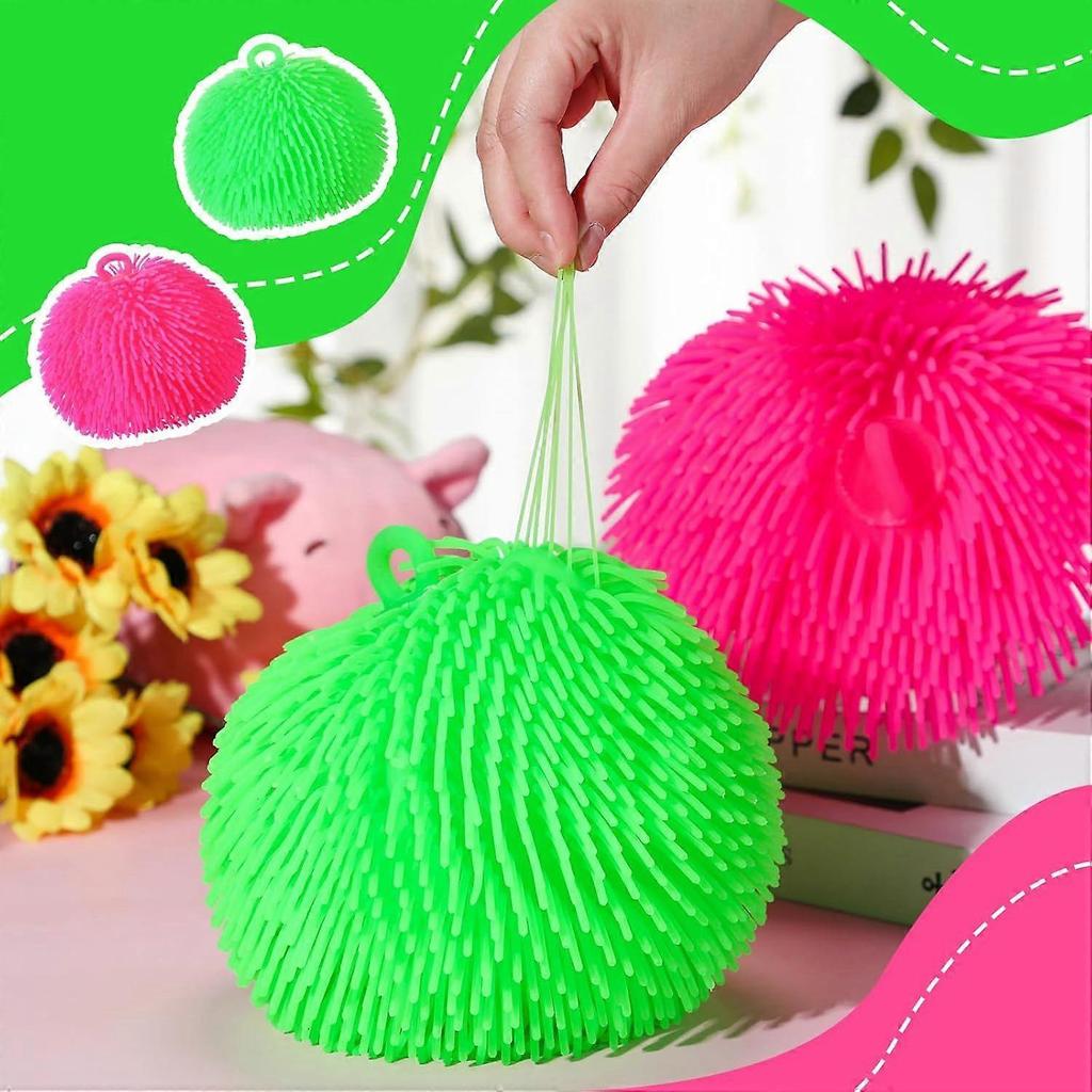 6 ks Puffer míček, Bodlinaté senzorické míčky Velkoobchod Odskakující senzorická hračka pro úlevu od stresu pro zábavu Fidget Hra na úzkost Školní ceny Party drobnosti(17 cm)