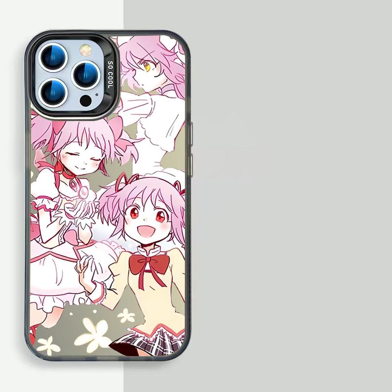 Funda de Teléfono Linda de Chicas Anime Mágicas para IPhone 16 15 14 13 12 11 Pro Max Anti-caída Cojín de Aire Cubierta Protectora
