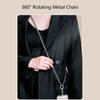 Metal Phone Lanyard Crossbody Chain With 360 Degree Rotating Clip And 120cm Adjustable Strap For Handsfree Carrying