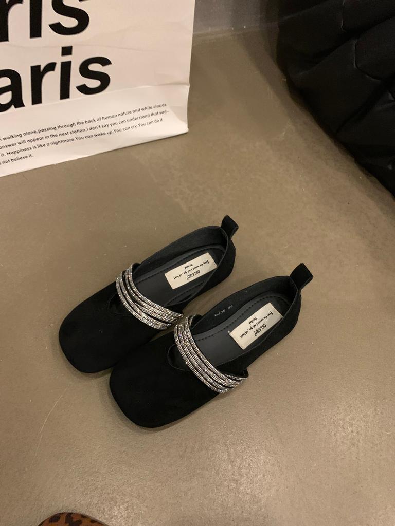 Women Slippers Rhinestone Fashion Summer Shoes For Women Flats Half Slippers Plus Size Women Mullers