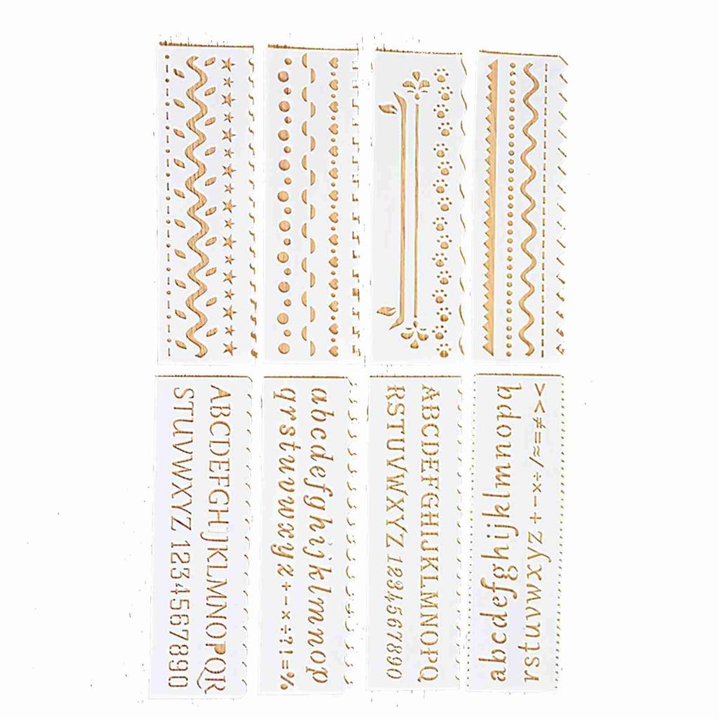 Multi functional Drawing Stencils Straight & Wavy Lines Rulers Hollow Out Design PP Templates Reusable for Children