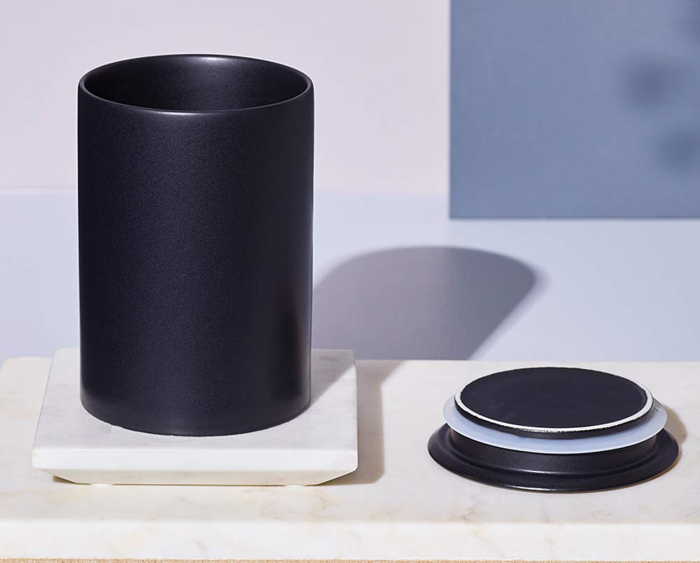 cores Coffee Coffee Highly Simple Design Canister, Porcelain, Beans, 200g, C820BK, Long-established Manufacturer, Airtight, Flavorful,