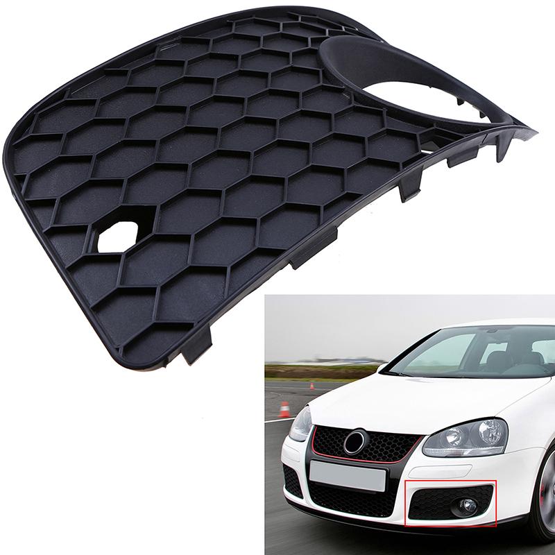 Set di coperture a rete per griglia centrale inferiore del paraurti anteriore nero opaco e griglia fendinebbia per VW Golf MK5 GTI Jetta 2004-2009 Sostituzione