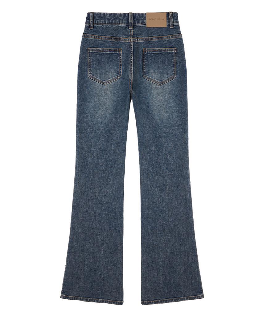 Deketeuumeon Signature Slim Low Rise Flared Jeans Dcwpt006Blueb