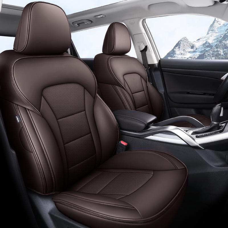 Full Surround Five-Seat Car Cover - Genuine Leather, All-Season Cushion for Any Model