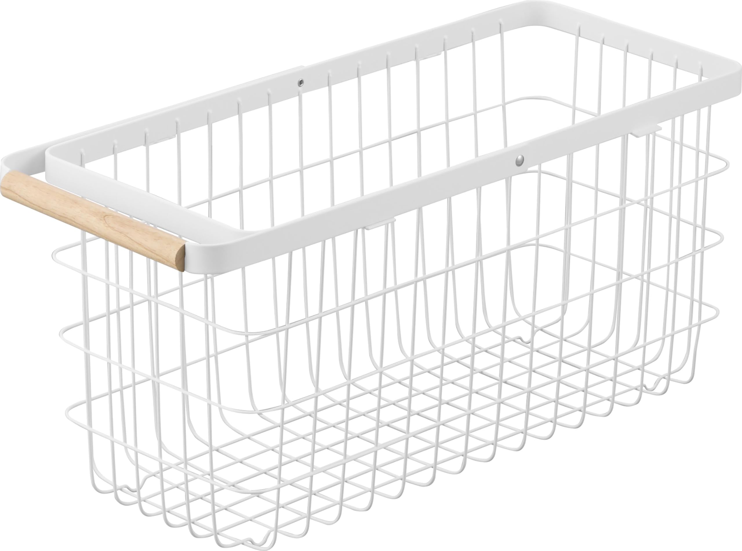 

Yamazaki Slim Laundry W23 x x Fits in with 10377 Basket, Medium, White, D54.1 H24.7 cm, Tosca, Space-Saving, Gap, Handle, білий