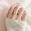 Five-Petal Flower Wreathed Artistic Forest Style Elegant Liatris Flower 925 Sterling Silver Opening Rings 02896