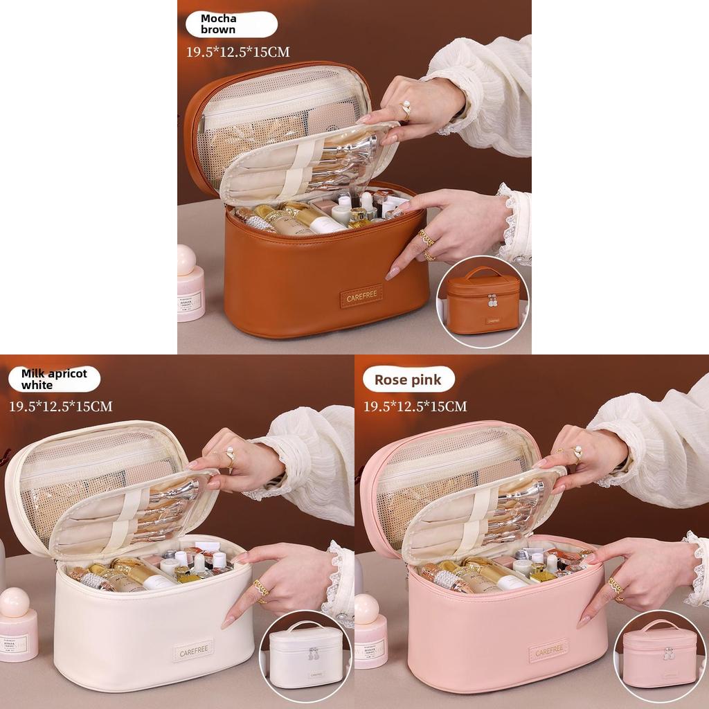 Pu Material Travel Cosmetic Bag With Waterproof Design For Daily Use And Storage